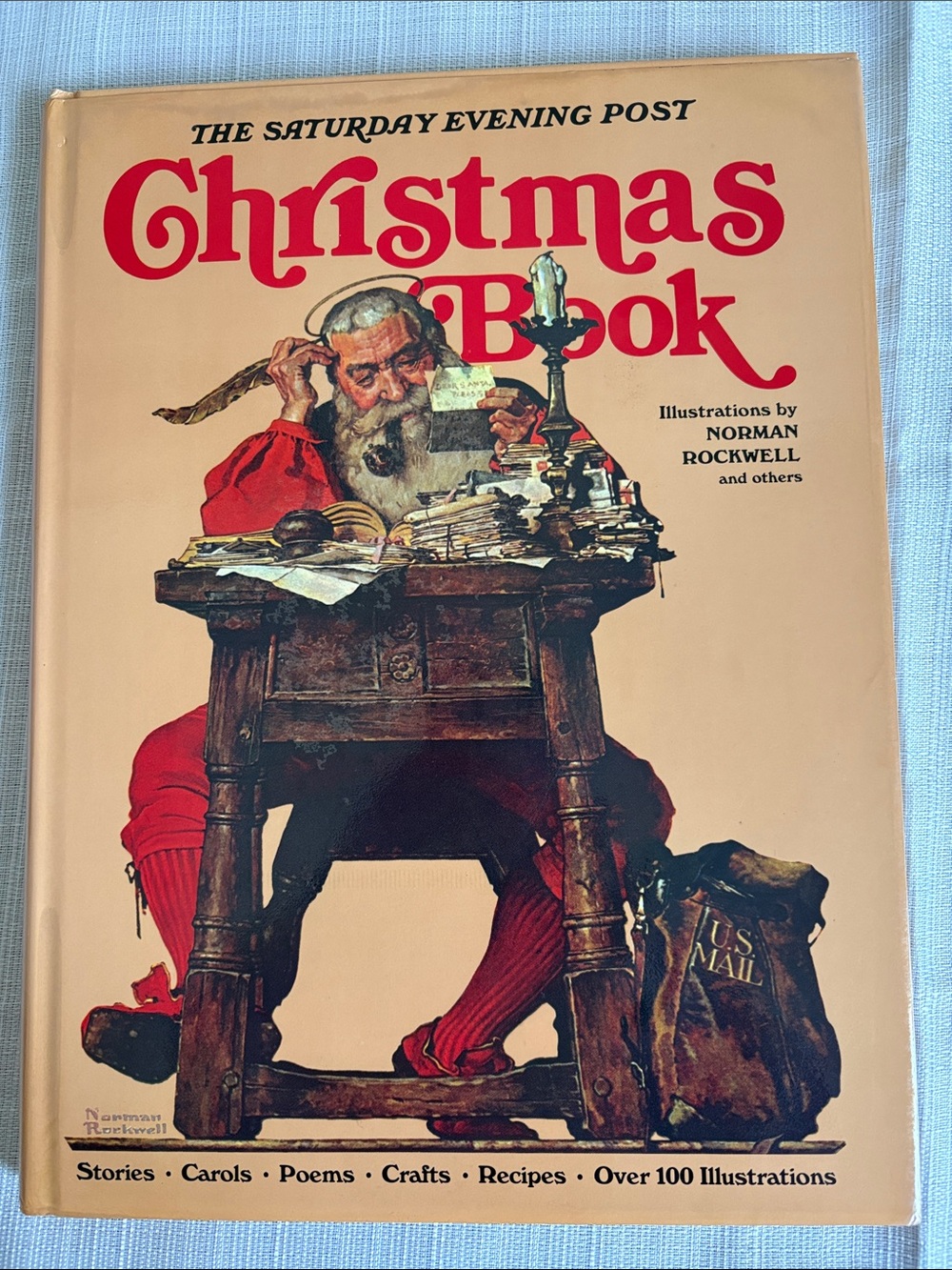 1977 CHRISTMAS BOOK Saturday Evening Post HC/DJ 2nd print Curtis N Rockwell